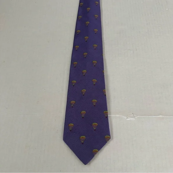 Robert Talbott Tie Hot Air Balloon EXTRA LONG Best of Class Purple Green Silk